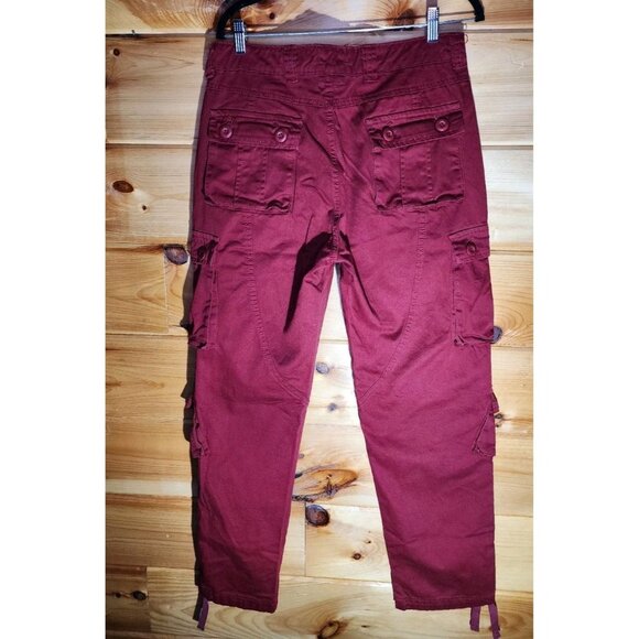 Must Way Cargo Pants Size 34X30 Utility Drawstring Outdoors Red Paratrooper - Picture 9 of 12